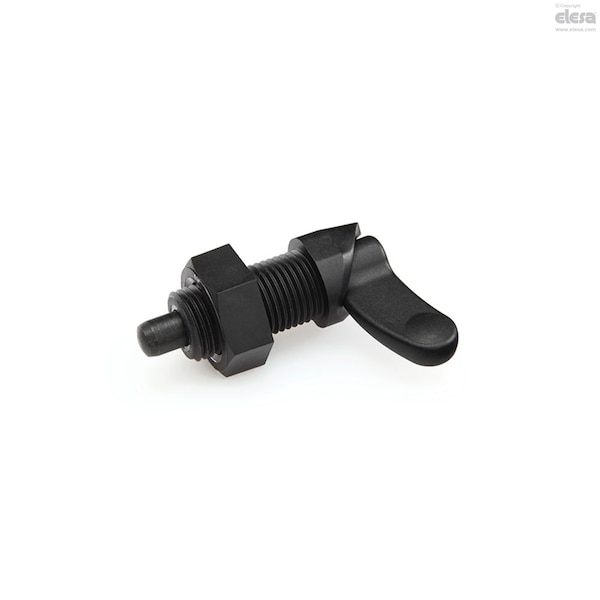 Elesa Black-oxide steel plunger, with locking nut, PMT.200-4-M10x1-AK PMT.200-AK - main